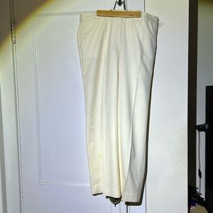 NWOT white Talbots slacks. Size 12p. Italian flannel.